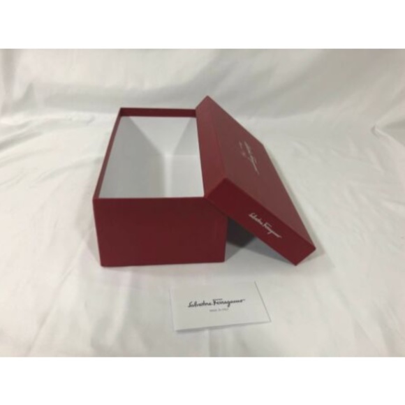 Salvatore Ferragamo Empty Shoes Gift Box Red 5.6" x 12.5" x 3.5" - Picture 10 of 12